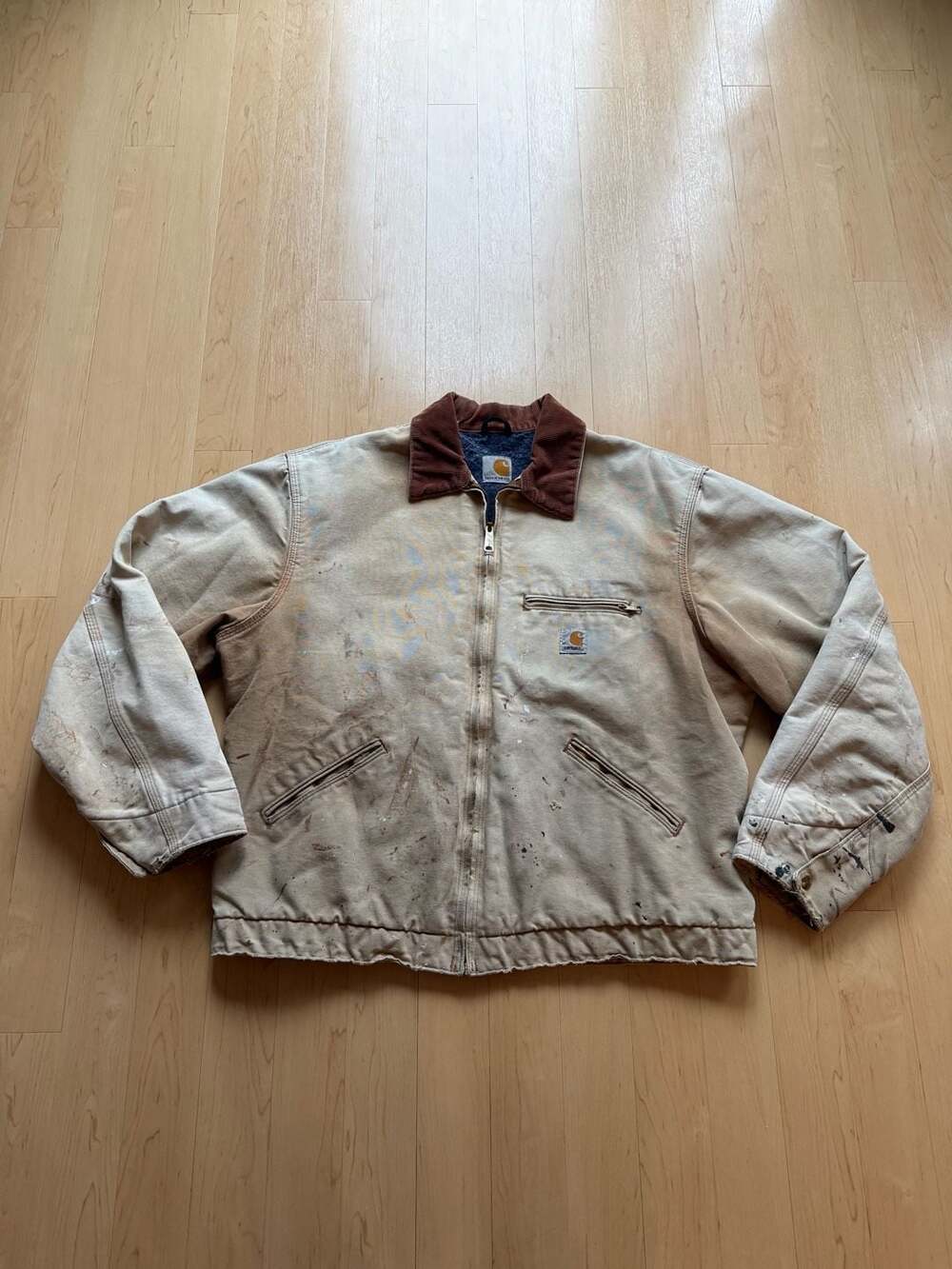 90s Faded Carhartt Blanket Lined Detroit Jacket